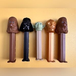 Vintage Star Wars Bundle Of 5 Pez Dispensers.